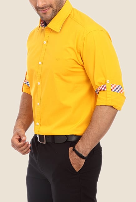 ColorPlus Yellow Solid Shirt ColorPlus Yellow Solid Shirt