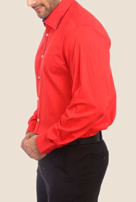 ColorPlus Orange Solid Shirt ColorPlus Orange Solid Shirt