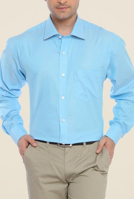 ColorPlus Blue Solid Shirt ColorPlus Blue Solid Shirt