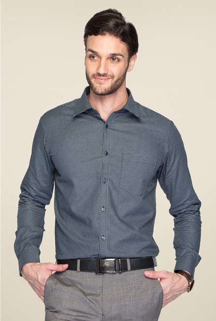 Park Avenue Grey Checks Cotton Shirt Park Avenue Grey Checks Cotton Shirt