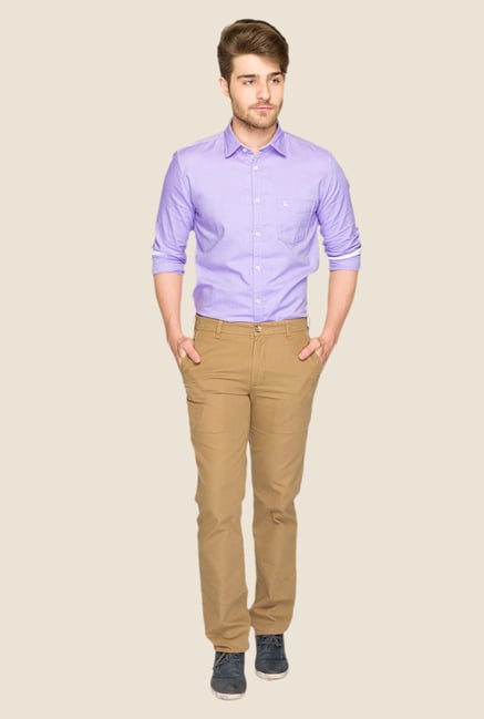 ColorPlus Khaki Solid Chinos ColorPlus Khaki Solid Chinos