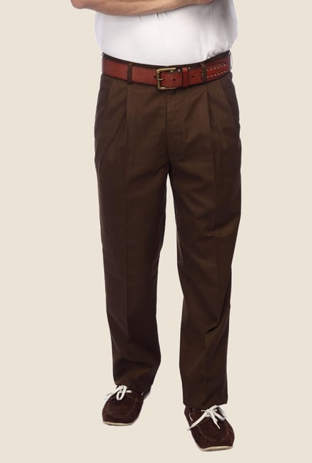 ColorPlus Brown Solid Trouser ColorPlus Brown Solid Trouser
