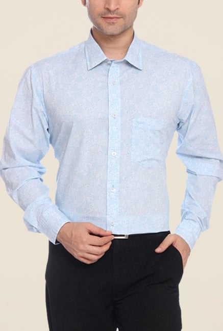 ColorPlus Light Blue Printed Shirt ColorPlus Light Blue Printed Shirt