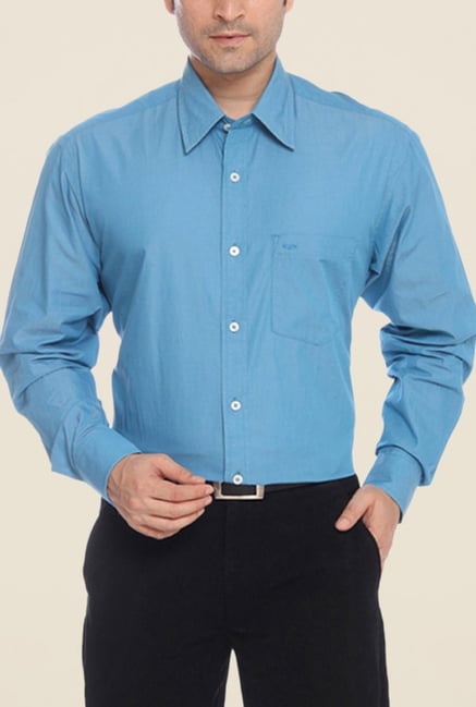 ColorPlus Blue Solid Shirt ColorPlus Blue Solid Shirt