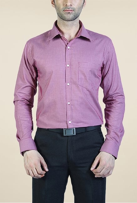 Park Avenue Purple Solid Cotton Shirt Park Avenue Purple Solid Cotton Shirt