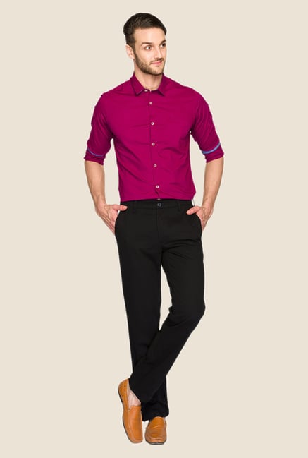 ColorPlus Black Solid Trouser ColorPlus Black Solid Trouser