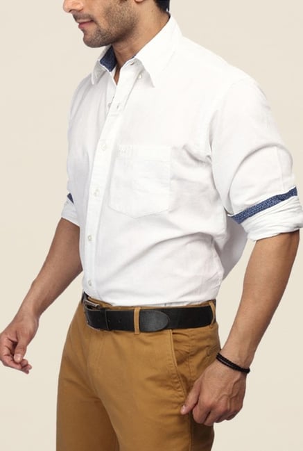 ColorPlus White Solid Shirt ColorPlus White Solid Shirt
