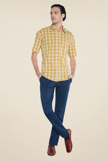 ColorPlus Yellow Checks Shirt ColorPlus Yellow Checks Shirt