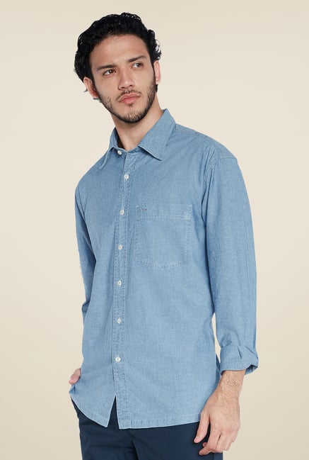 ColorPlus Indigo Solid Shirt ColorPlus Indigo Solid Shirt
