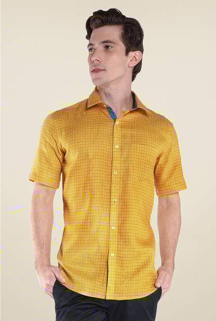 Park Avenue Yellow Linen Shirt Park Avenue Yellow Linen Shirt