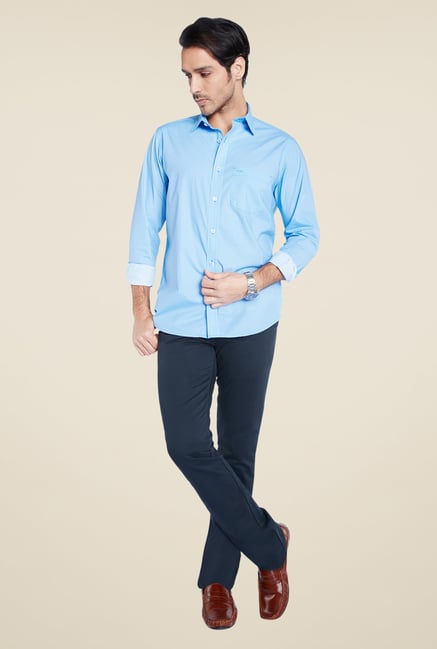 ColorPlus Blue Printed Shirt ColorPlus Blue Printed Shirt