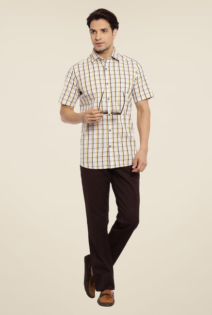 ColorPlus Yellow Checks Shirt ColorPlus Yellow Checks Shirt