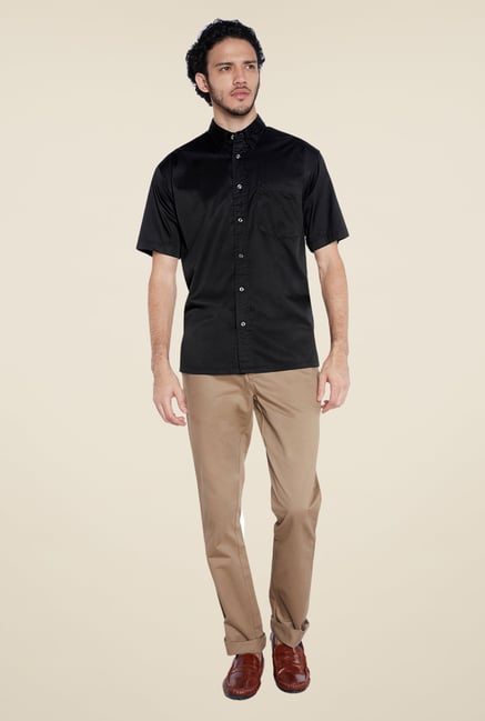 ColorPlus Black Solid Shirt ColorPlus Black Solid Shirt