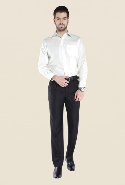 Park Avenue White Solid Shirt Park Avenue White Solid Shirt