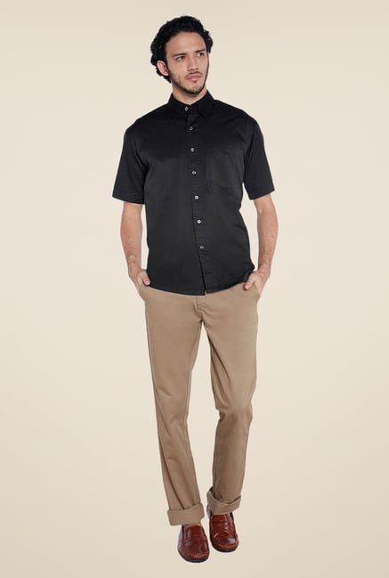 ColorPlus Black Solid Shirt ColorPlus Black Solid Shirt