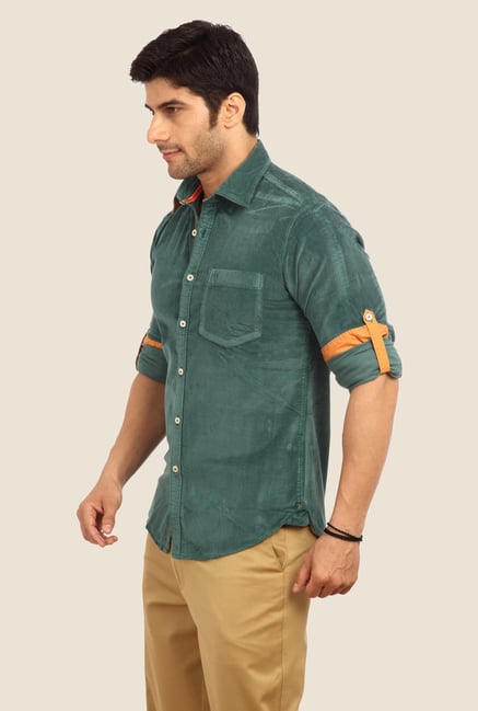 ColorPlus Green Solid Shirt ColorPlus Green Solid Shirt