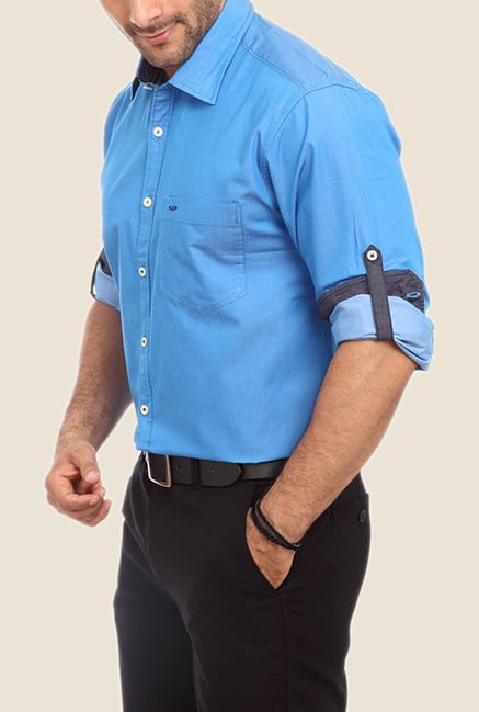 ColorPlus Blue Solid Shirt ColorPlus Blue Solid Shirt