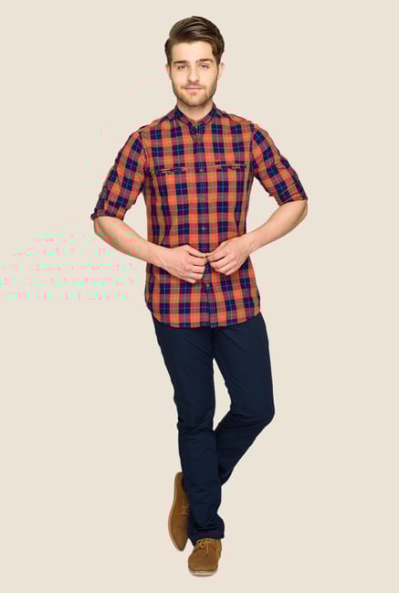 ColorPlus Navy Checks Shirt ColorPlus Navy Checks Shirt