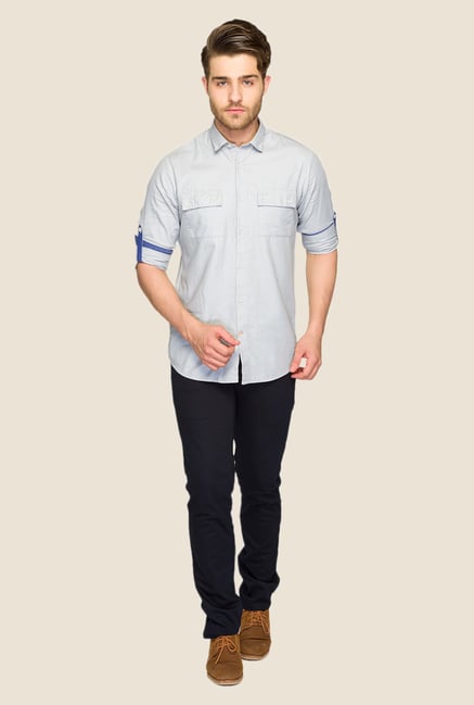 ColorPlus Light Blue Solid Shirt ColorPlus Light Blue Solid Shirt