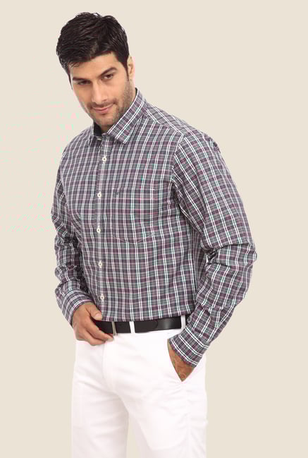 ColorPlus Maroon Checks Shirt ColorPlus Maroon Checks Shirt