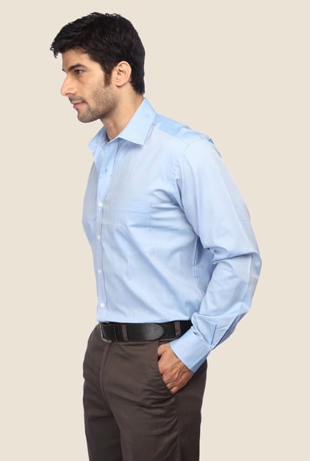 ColorPlus Light Blue Solid Shirt ColorPlus Light Blue Solid Shirt