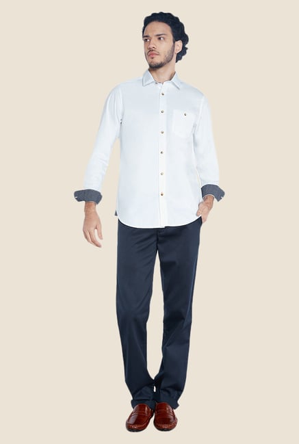 ColorPlus White Solid Shirt ColorPlus White Solid Shirt