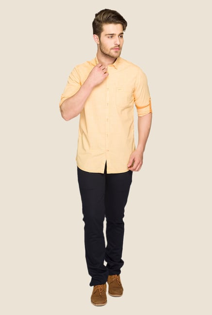 ColorPlus Orange Solid Shirt ColorPlus Orange Solid Shirt