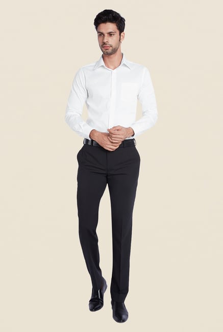 Park Avenue White Solid Cotton Shirt Park Avenue White Solid Cotton Shirt