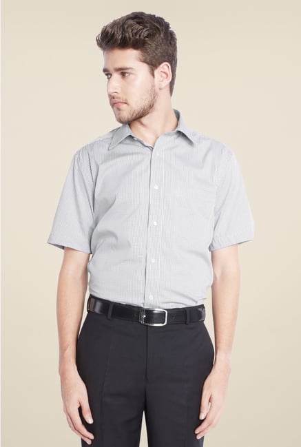 Park Avenue Grey Checks Cotton Shirt Park Avenue Grey Checks Cotton Shirt