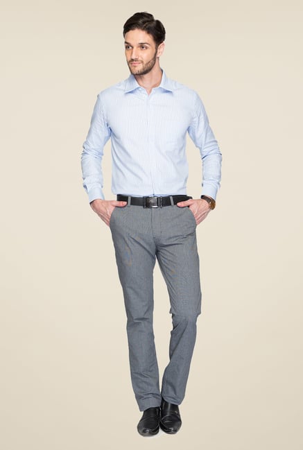 Park Avenue Blue Striped Cotton Shirt Park Avenue Blue Striped Cotton Shirt