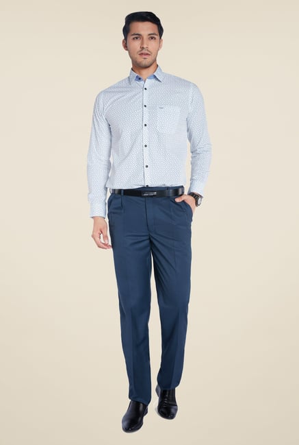 Park Avenue Blue Printed Shirt Park Avenue Blue Printed Shirt