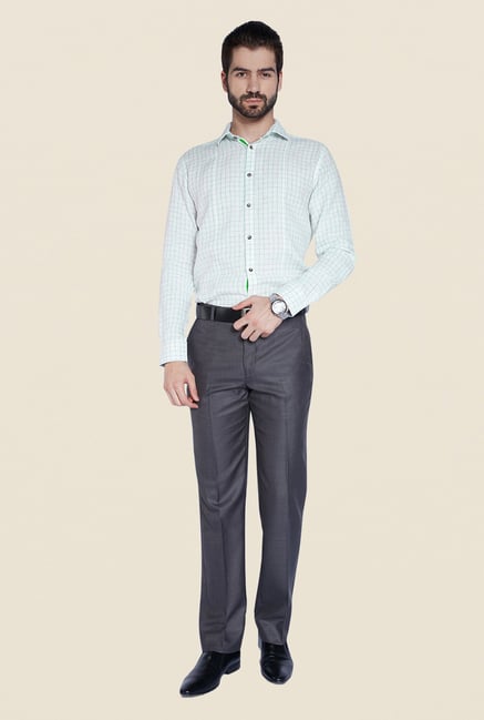 Park Avenue Blue Checks Linen Shirt Park Avenue Blue Checks Linen Shirt
