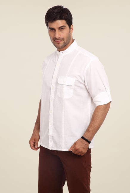 ColorPlus White Solid Shirt ColorPlus White Solid Shirt