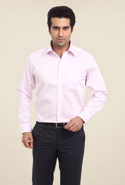 Park Avenue Pink Solid Cotton Shirt Park Avenue Pink Solid Cotton Shirt