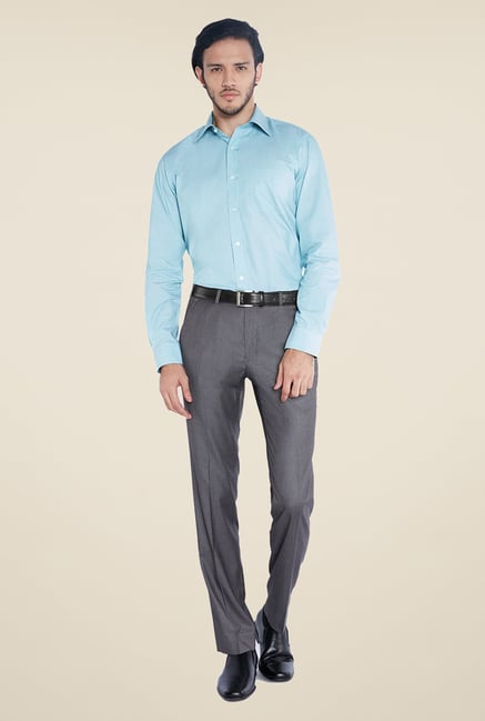 Park Avenue Blue Solid Cotton Shirt Park Avenue Blue Solid Cotton Shirt