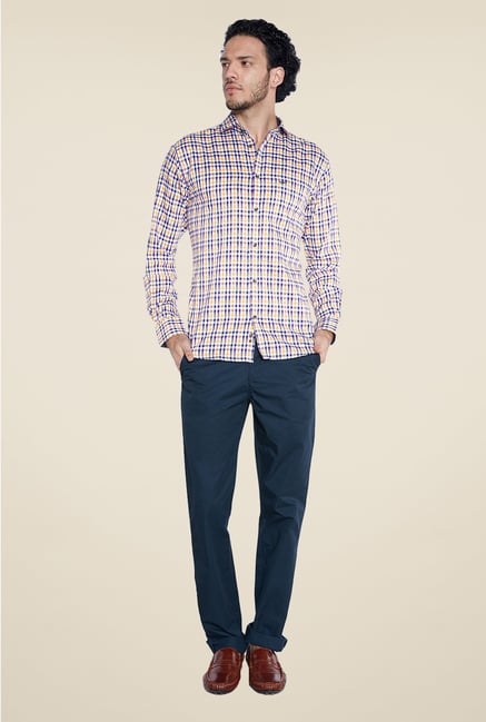 Park Avenue Yellow Checks Shirt Park Avenue Yellow Checks Shirt
