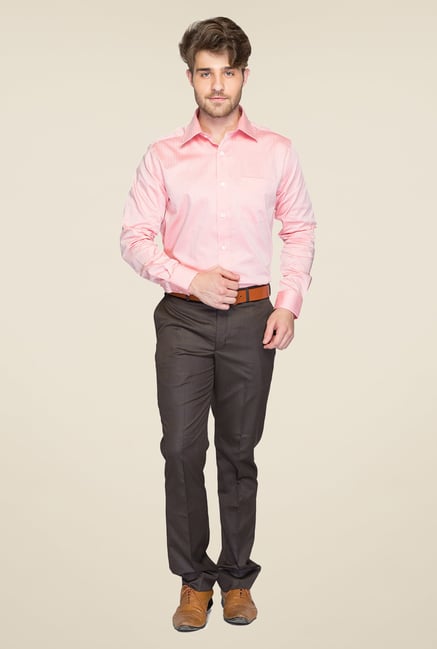 Park Avenue Pink Self Print Cotton Shirt Park Avenue Pink Self Print Cotton Shirt