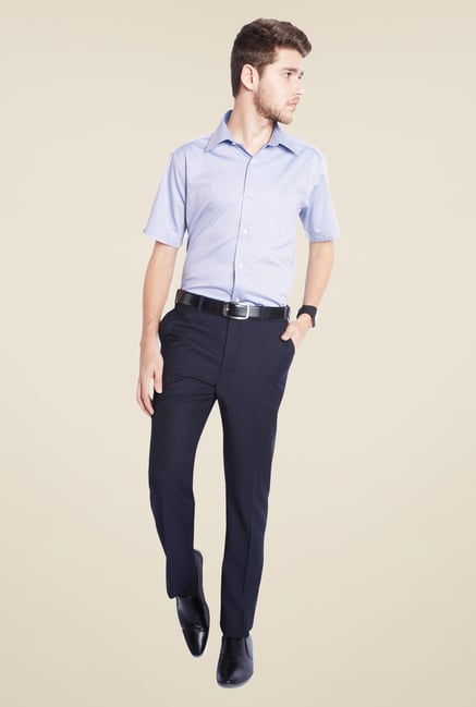 Park Avenue Blue Pin Striped Cotton Shirt Park Avenue Blue Pin Striped Cotton Shirt