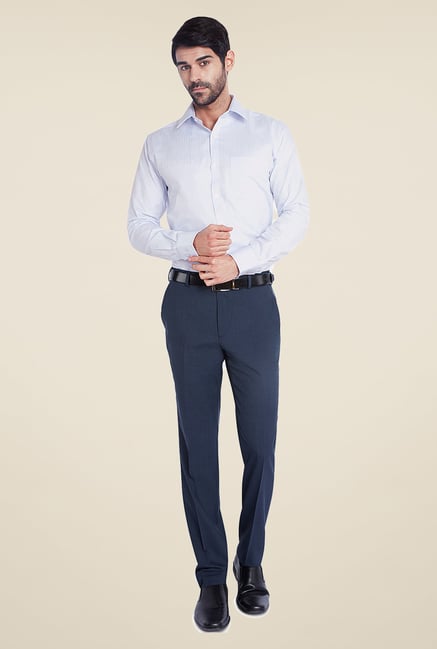 Park Avenue Blue Pin Striped Cotton Shirt Park Avenue Blue Pin Striped Cotton Shirt