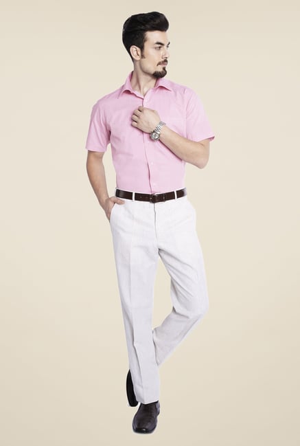 Park Avenue Pink Solid Cotton Shirt Park Avenue Pink Solid Cotton Shirt
