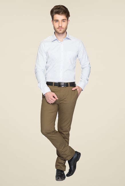 Park Avenue Blue Printed Cotton Shirt Park Avenue Blue Printed Cotton Shirt