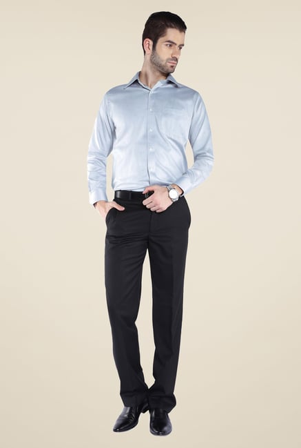 Park Avenue Light Blue Solid Cotton Shirt Park Avenue Light Blue Solid Cotton Shirt