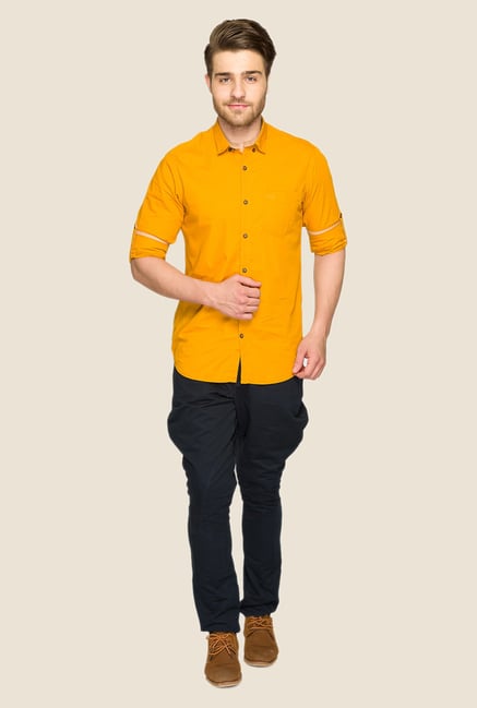 ColorPlus Yellow Solid Shirt ColorPlus Yellow Solid Shirt