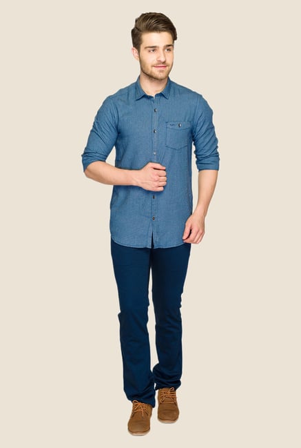 ColorPlus Navy Solid Shirt ColorPlus Navy Solid Shirt