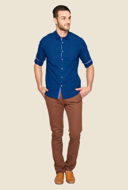 ColorPlus Navy Solid Shirt ColorPlus Navy Solid Shirt