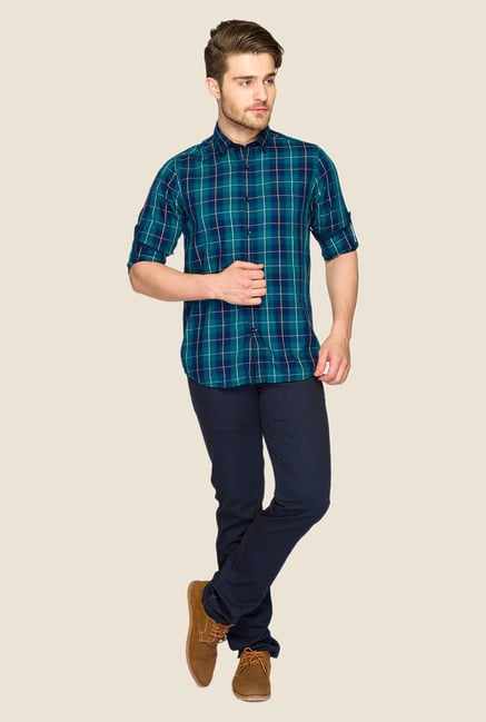 ColorPlus Green Checks Shirt ColorPlus Green Checks Shirt
