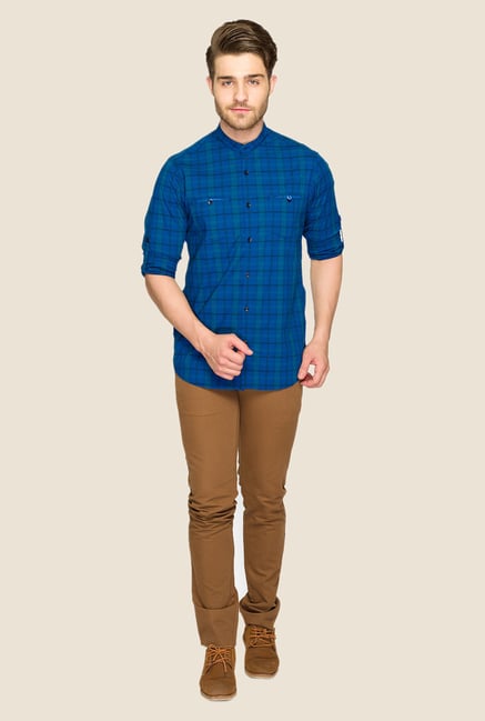 ColorPlus Navy Checks Shirt ColorPlus Navy Checks Shirt