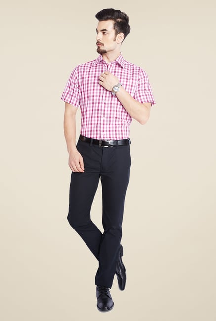 Park Avenue Red Checks Cotton Shirt Park Avenue Red Checks Cotton Shirt