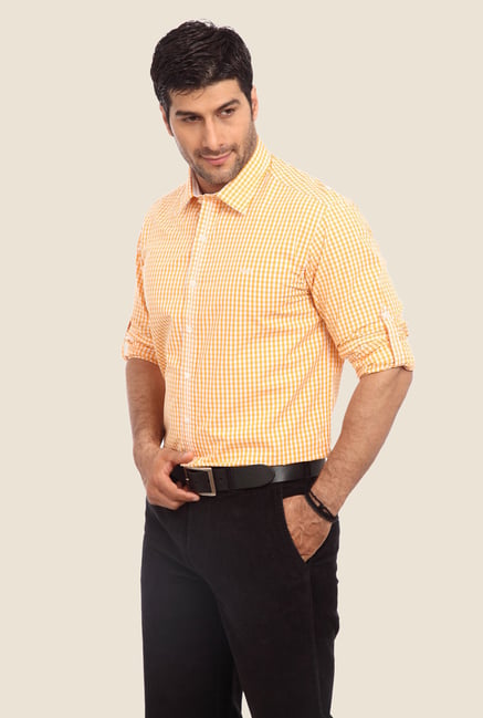 ColorPlus Yellow Checks Shirt ColorPlus Yellow Checks Shirt