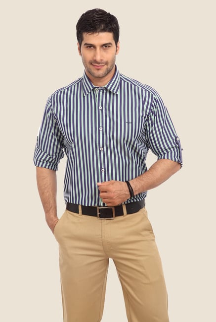 ColorPlus Blue Striped Shirt ColorPlus Blue Striped Shirt